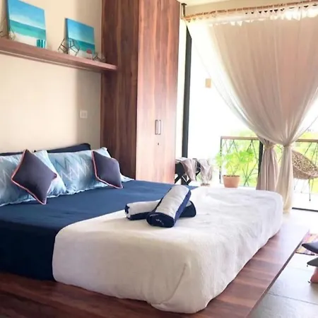 Near Beach+Jungle Views. King Bed+220 Megs+2 Bikes