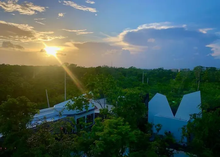Near Beach+jungle Views. King Bed+220 Megs+2 Bikes Apartment Tulum